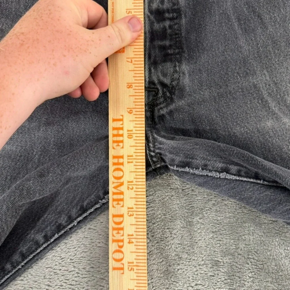 Levis 501‎ Jeans Mens 36x30 (Actual 34x29) Black Faded Straight Leg 100% Cotton